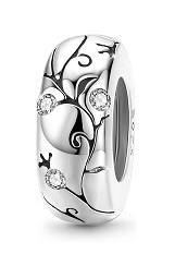 very nice vintage pattern silver baby charm